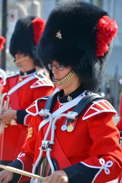 Montreal Kanada Sept Přehlídka Vojáka Royal 22Nd Regiment Hovorově Van — Stock fotografie