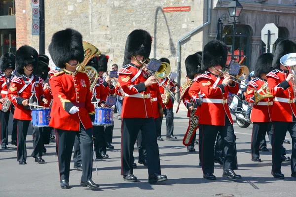 Montreal Canada Sept Parade Van Soldaat Van Royal Regiment Gemeenzaam — Stockfoto