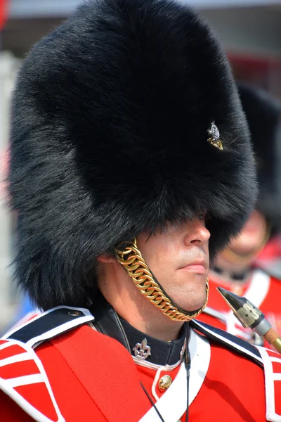 MONTREAL CANADA SEPT 02: Parade of soldier of the Royal 22nd Regiment and colloquially The Van Doos is an infantry regiment of the Canadian Army on sept. 02 2014 in Montreal Quebec Canada