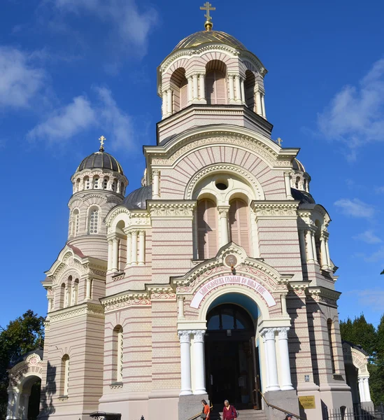 Riga Lavtia September 2015 Geboorte Van Christus Orthodoxe Kathedraal Van — Stockfoto