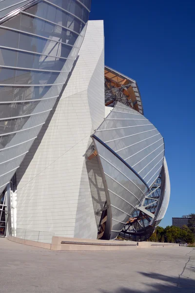 PARIS FRANCE OCT 19: The building of the Louis Vuitton Foundation started in 2006, is an art museum and cultural center the $143 million museum has recently been completed in Paris France oct, 19 2014