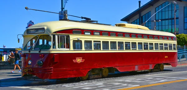 San Francisco Usa Abril Histórico Tranvía Que Transporta Pasajeros Abril — Foto de Stock