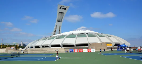 Montreal Canadá Agosto 2015 Estadio Olímpico Montreal Torre Torre Inclinada — Foto de Stock