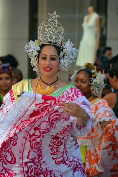 Montreal Quebec Canada Agosto 2015 Tradicional Bailarino Panamá Dos Países — Fotografia de Stock