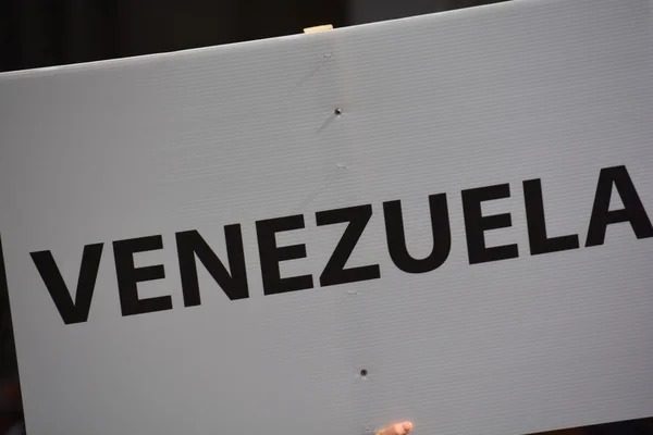 Biały Plakat Tekstem Wenezuela — Zdjęcie stockowe