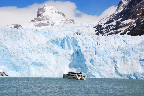 Perito Moreno Glacier Argentina Nov Barca Fronte Ghiacciaio Del Perito — Foto Stock