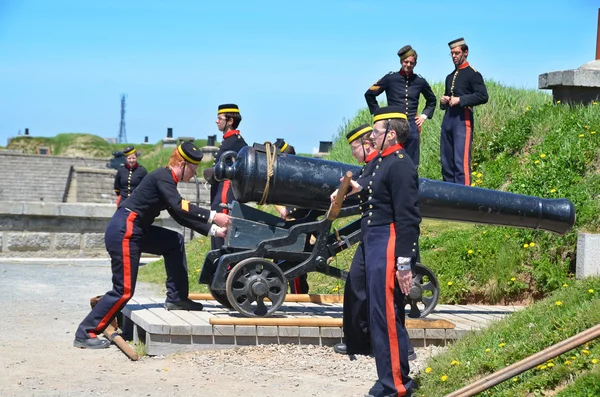 Halifax Nova Scotia June Canadian Soldier Citadel Hill Fort George — 스톡 사진