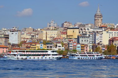 İSTANBUL TURKEY 29 Eylül: İstanbul, Türkiye 'nin Galata Karaköy mahallesi ve tarihi mimari ve ortaçağ Galerisi. 29 Eylül 2013' te İstanbul 'da Türkiye' de