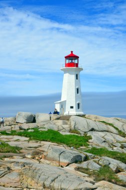 Peggy 's Cove Nova Scotia 6 Haziran: Peggy' s Cove deniz feneri, 6 Haziran 2014 tarihinde St. Margarets Körfezi 'nin doğu kıyısında yer alan küçük bir kırsal bölge..
