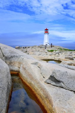 Peggy 's Cove Nova Scotia 6 Haziran: Peggy' s Cove deniz feneri, 6 Haziran 2014 tarihinde St. Margarets Körfezi 'nin doğu kıyısında yer alan küçük bir kırsal bölge..