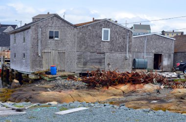 Peggy 's Cove Nova Scotia 6 Haziran: Peggy' s Cove 'daki tipik balıkçı köyü, 6 Haziran 2014 tarihinde Nova Scotia' da St. Margarets Körfezi 'nin doğu kıyısında yer alan küçük bir kırsal bölge..
