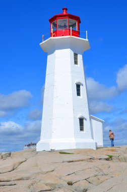 Peggy 's Cove Nova Scotia 6 Haziran: Peggy' s Cove deniz feneri, 6 Haziran 2014 tarihinde St. Margarets Körfezi 'nin doğu kıyısında yer alan küçük bir kırsal bölge..