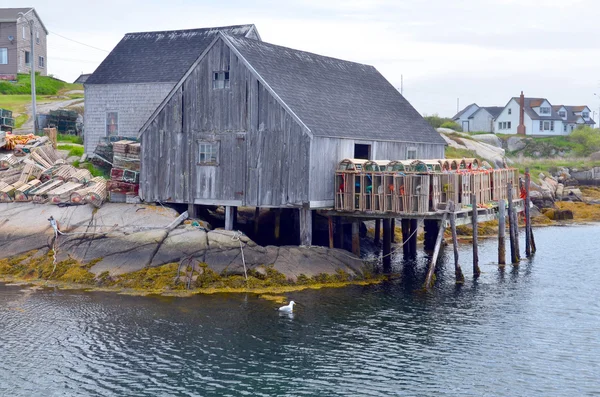 Peggy Cove Nova Scotia Juni Typische Vissershuisjes Peggy Cove Een — Stockfoto