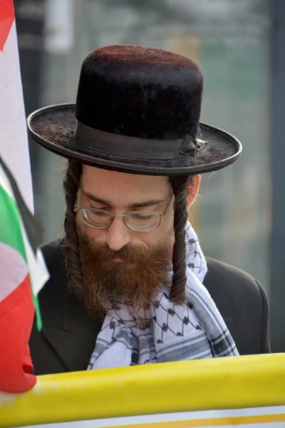 Montreal Canadá Agosto Personas Identificadas Forman Judaísmo Jasídico Ortodoxo Participando —  Fotos de Stock