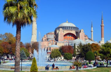 İSTANBUL SEPT. 30 Eylül 2013 'te İstanbul, Türkiye' de Ayasofya 'da. Ayasofya eski bir Ortodoks ataerkil bazilikası, sonra cami, şimdi de müze.