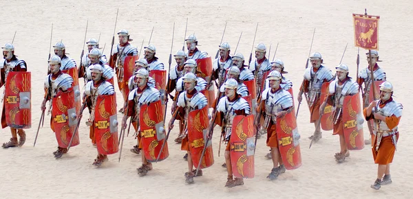 Jerash November Jordaanse Mannen Verkleed Als Romeinse Soldaat Tijdens Een — Stockfoto