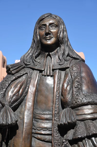 Santa New Mexico Usaエイプリル21 フアン ポンセ レオン像は 2014年4月21日にサンタフェでスペイン人探検家 征服者として活躍した — ストック写真