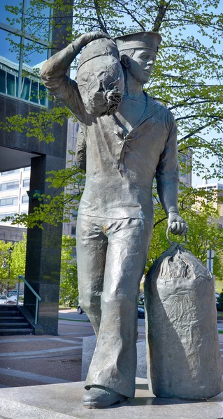 Халифакс Канада Июня Статуя Сейлора Саквилл Ландинг Набережной Галифакса Память — стоковое фото