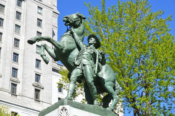 Montreal Canada May Equestrian Statue Sculpted George Hill Part Montreal — Stock Photo, Image