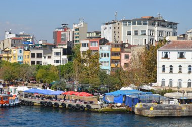İSTANBUL TURKEY 29 Eylül: İstanbul, Türkiye 'nin Galata Karaköy mahallesi ve tarihi mimari ve ortaçağ Galerisi. 29 Eylül 2013' te İstanbul 'da Türkiye' de