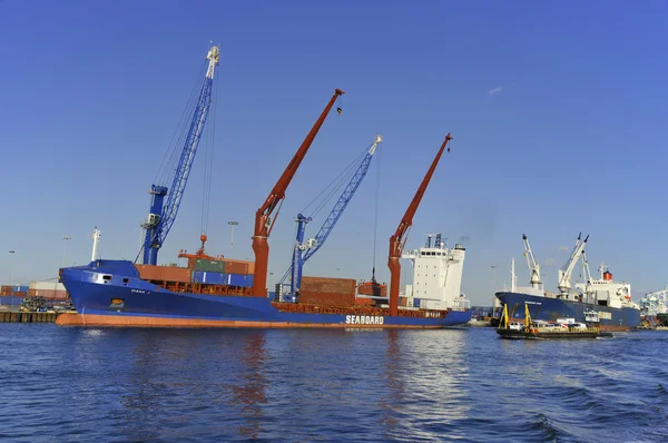 Miami Florida Usa Octubre Cargo Boat Waiting Load Containers October —  Fotos de Stock
