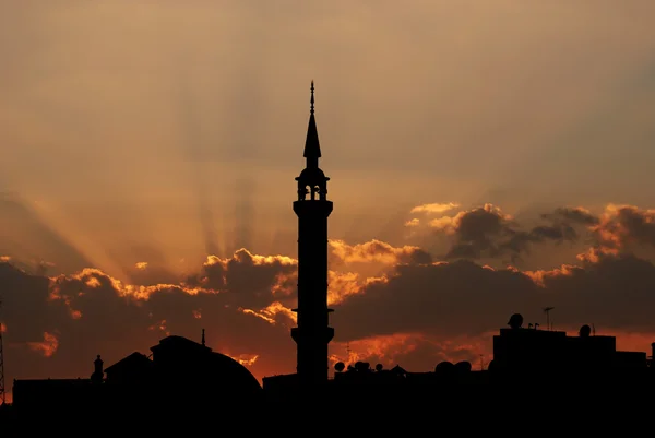 Ürdün Amman Bir Caminin Silueti — Stok fotoğraf