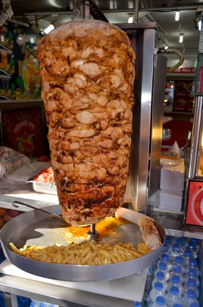 Kebab Also Called Kebap Kabab Kabob Traditional Dish Sliced Meat — Stock Photo, Image