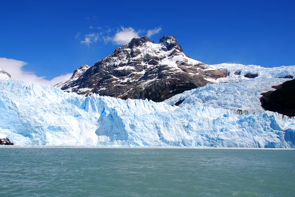 Lodowiec Perito Moreno Argentyna Lis Łódź Turystyczna Przed Lodowcem Perito — Zdjęcie stockowe