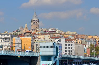İSTANBUL TURKEY 29 Eylül: İstanbul, Türkiye 'nin Galata Karaköy mahallesi ve tarihi mimari ve ortaçağ Galerisi. 29 Eylül 2013' te İstanbul 'da Türkiye' de