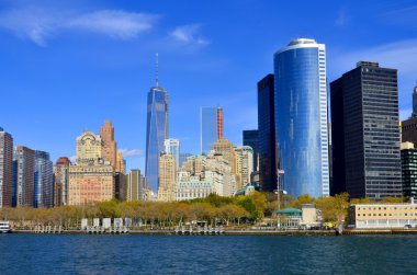NEW YORK - 24 Ekim 2013 'te New York' ta Manhattan 'ın aşağısı, Manhattan Adası' nın en güneyinde, New York 'un ana ticaret ve hükümet merkezi konumundadır.