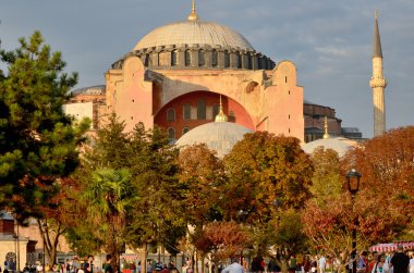 İSTANBUL SEPT. 30 Eylül 2013 'te İstanbul, Türkiye' de Ayasofya 'da. Ayasofya eski bir Ortodoks ataerkil bazilikası, sonra cami, şimdi de müze.