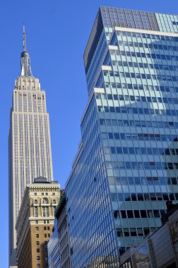 NEW YORK CITY, New York - 29 Ekim 2013 'te Empire State Binası. Empire State Binası 102 katlı bir binadır. 40 yıldan fazladır dünyanın en yüksek binasıydı. 