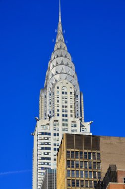 NEW YORK ABD 27 Ekim 2013 'te New York' ta Chrysler binası cephesi, 1931 'de Empire State Binası tarafından geçilmeden önce dünyanın en yüksek binasıydı..