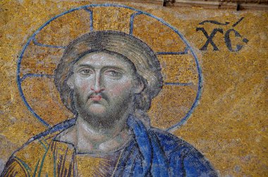 ISTANBUL SEPT. 30 Eylül 2013 'te İstanbul' un Ayasofya kentindeki Mozaik. Ayasofya eski bir Ortodoks ataerkil bazilikası, sonra cami, şimdi de müze.