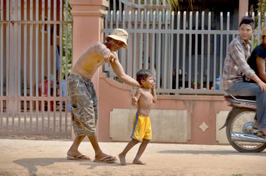 PHNOM PHEN, CAMBODIA - MARCH 23, 2013: Street life