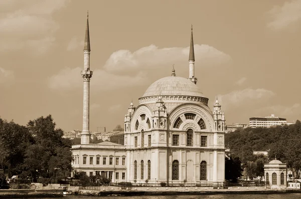 Istanbul Turket Oktober Ortakoy Moskee Officieel Buyuk Mecidiye Camii Grote — Stockfoto