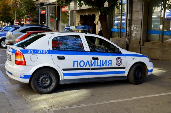 索菲亚保加利亚9月28日 索菲亚市中心的警车2013年9月28日在索菲亚保加利亚 保加利亚的执法服务由内政部的几个不同部门提供 — 图库照片