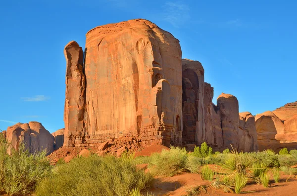 Kopalnia Arizonie Monument Valley Zwana Mesa Włócznią Mesa Znajduje Się — Zdjęcie stockowe