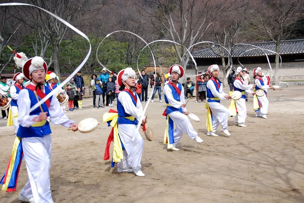 Seoul South Korea April Participant Equestrian Feats Act Short Acrobatic — Stock Photo, Image