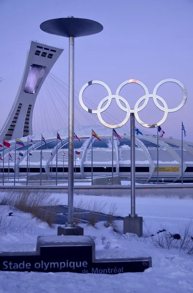 Montreal Kanada Ledna Montreal Olympijský Stadion Věž Ledna2013 Nejvyšší Nakloněná — Stock fotografie