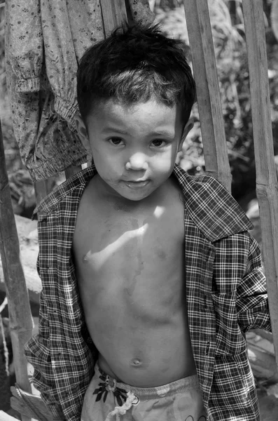 Phnom Phen Cambodge Mars Enfant Rue Non Identifié Posant Mars — Photo