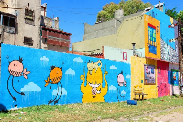 Buenos Aires Nov Street Art Dans Les Quartiers Boca Novembre — Photo