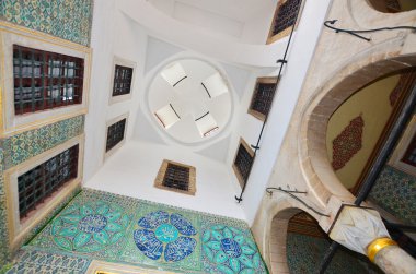 ISTANBUL TURKEY 29 Eylül 2013: İstanbul 'da 29 Eylül 2013' te Topkapı Sarayı 'nda güzel bir dekorasyon. Topkap mı? Saray Osmanlı Sultanlarının birincil ikametgahıydı.