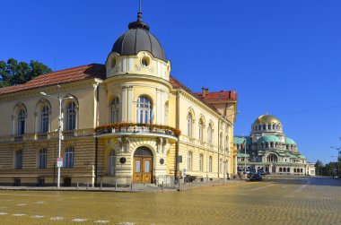 SOFIA BULGARIA SEPT. 23: Bulgaristan Bilim Akademisi, 1869 yılında kurulan Bulgaristan Ulusal Akademisi. 23 Eylül 2013 'te Sofya Bulgaristan' da