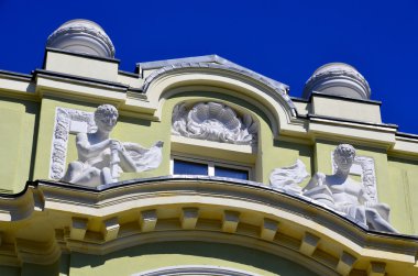 SOFIA BULGARIA 09/28/13: Details of Art Nouveau is an international style of art, architecture and applied art, especially the decorative arts, that was most popular between 1890 and 1910 