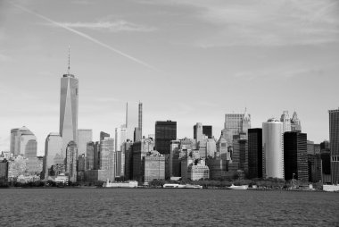 Hudson Nehri New York 'un önünde Skyline