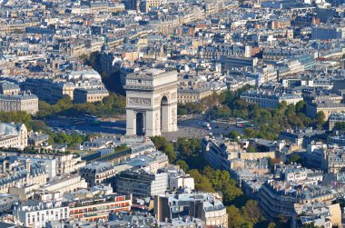Paris, Fransa 'daki Eyfel Kulesi' nden Paris 'e kuş bakışı