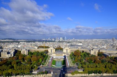 Paris, Fransa 'daki Eyfel Kulesi' nden Paris 'e kuş bakışı