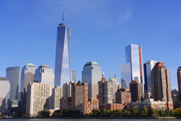 New York Ectober Lower Mahattan One World Trade Center Veya — Stok fotoğraf