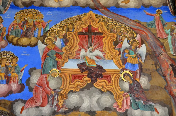 Rila Bułgaria Wrzesień Malowanie Ścienne Kościele Klasztornym Rila Klasztor Jest — Zdjęcie stockowe